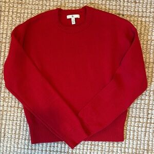 Banana Republic Merino Wool Red Crewneck Sweater